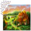 1000 Pieces Jigsaw Puzzle for Adults  Matte Finish, Soft Touch, Easy to Assemble, Tight Fit, Vivid Colors, Missing Pieces Service  Forest Sunset Landscape with Rustic Cottage by ENJOY Puzzle view 3