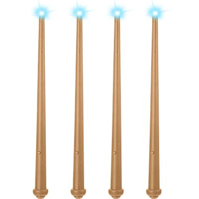 Sumind 4 Pieces Light up Wand Fairy Princess Magic Wands with Sound, Illuminating Witch Wizard Wand, Costume Accessory for Christmas Birthday Party Gift Favors
