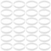 Ipetboom 100pcs Silicone Wristbands - Glow in the Dark Silicone Bracelets Luminous Wristbands Glow Bands for Party Favors Birthday Halloween Night Running Cycling - White view 1