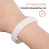 Ipetboom 100pcs Silicone Wristbands - Glow in the Dark Silicone Bracelets Luminous Wristbands Glow Bands for Party Favors Birthday Halloween Night Running Cycling - White view 3