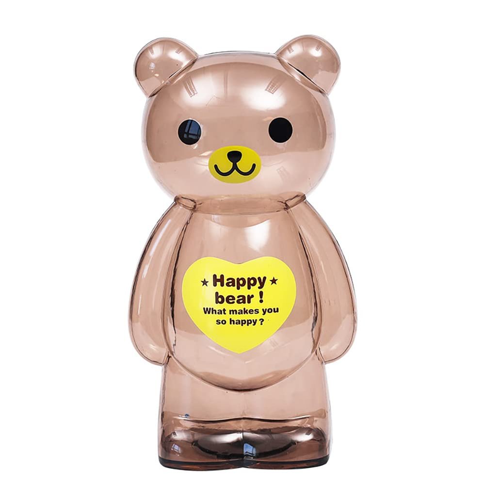 Cartoon Bear Piggy Bank, Clear Bear Piggy Bank for Adults Kids, Kids Coin Bank, Money Jar Saving Bank, Cash Can Plastic Coin Bank Money Saving Box for Boys Girls Kids, Gifts for Birthday Christmas