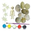 4M | Glow-in-The-Dark Space Rock Painting Kit for Kids - Galaxy Crafts with Alien Figure & Glow Paint | Garden Art Activity Kit view 4