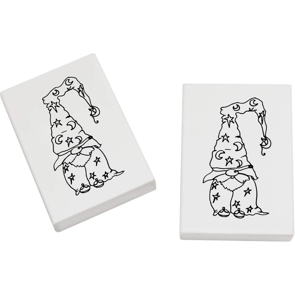 Azeeda 2 x 45mm 'Wizard Gonk' Erasers/Rubbers (ER00034075)