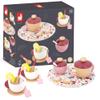 Janod Twist My First Tea Set - 16 Piece Wood and Felt Beginner Play Food Set - Includes Everything for Teatime - Pretend Play Set - Ages 2 - 5 Years - J06631 view 1