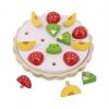 JANOD J06628 J06628 FSC Twist Fruit Pie - 15 Wooden Accessories - Diameter 19 cm - Suitable for Ages 2 and Above, Multicoloured, Medium view 1