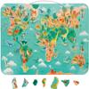 Janod World Map-50 Dinosaur Magnets + 1 Board + 1 Model Poster-Childrens Educational Game-7 Years +, J05836, Multicolor view 2