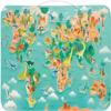 Janod World Map-50 Dinosaur Magnets + 1 Board + 1 Model Poster-Childrens Educational Game-7 Years +, J05836, Multicolor view 3