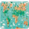 Janod World Map-50 Dinosaur Magnets + 1 Board + 1 Model Poster-Childrens Educational Game-7 Years +, J05836, Multicolor view 4