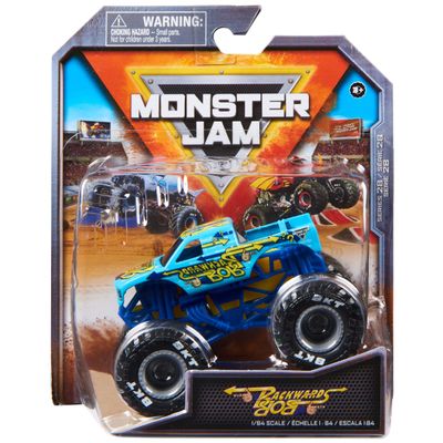 Monster Jam, Official Backwards Bob Monster Truck, Die-Cast Vehicle, 1:64 Scale, Kids Toys for Boys Ages 3 and up