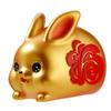 jojofuny Bank Birthday Golden Large New for Desktop Piggy Feng Table Office Gifts Cartoon Lunar Creative Decor Bunny Top Jar Year Coin Shui Capacity Statue Wealth Figurine Rabbit Zodiac view 1