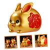 jojofuny Bank Birthday Golden Large New for Desktop Piggy Feng Table Office Gifts Cartoon Lunar Creative Decor Bunny Top Jar Year Coin Shui Capacity Statue Wealth Figurine Rabbit Zodiac view 2