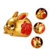 jojofuny Bank Birthday Golden Large New for Desktop Piggy Feng Table Office Gifts Cartoon Lunar Creative Decor Bunny Top Jar Year Coin Shui Capacity Statue Wealth Figurine Rabbit Zodiac view 3