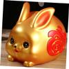 jojofuny Bank Birthday Golden Large New for Desktop Piggy Feng Table Office Gifts Cartoon Lunar Creative Decor Bunny Top Jar Year Coin Shui Capacity Statue Wealth Figurine Rabbit Zodiac view 4