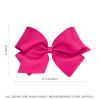 Wee Ones Girls' WeeSplash Vibrant Colored Vinyl Swim Hair Bow on a WeeStay Clip, King, Batik Blue view 3