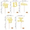 Rsstarxi 30 Pack 13th Birthday Cupcake Toppers Gold Glitter Hello 13 Cupcake Picks Official Teenager Cheers to 13 Years Old Cake Decorations for 13th Birthday Anniversary Party Supplies view 2