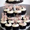 Rsstarxi 30 Pack 13th Birthday Cupcake Toppers Rose Gold Glitter Hello 13 Cupcake Picks Official Teenager Cheers to 13 Years Old Cake Decorations for 13th Birthday Anniversary Party Supplies view 4