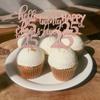 Rsstarxi 30 Pack 25th Birthday Cupcake Toppers Rose Gold Glitter Twenty Five Legal Cupcake Picks Cheers to 25 Years Old Cake Decorations for 25th Birthday Anniversary Party Supplies view 3
