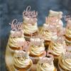 Rsstarxi 30 Pack 25th Birthday Cupcake Toppers Rose Gold Glitter Twenty Five Legal Cupcake Picks Cheers to 25 Years Old Cake Decorations for 25th Birthday Anniversary Party Supplies view 4