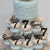 Rsstarxi 30 Pack 7th Birthday Cupcake Toppers Black Glitter Seven Happy 7 Cupcake Picks Cheers to 7 Years Old Cake Decorations for 7th Birthday Party Supplies view 3