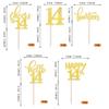 Rsstarxi 30 Pack 14th Birthday Cupcake Toppers Gold Glitter Hello 14 Cupcake Picks Fourteen Cheers to 14 Years Old Cake Decorations for 14th Birthday Anniversary Party Supplies view 2