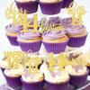 Rsstarxi 30 Pack 14th Birthday Cupcake Toppers Gold Glitter Hello 14 Cupcake Picks Fourteen Cheers to 14 Years Old Cake Decorations for 14th Birthday Anniversary Party Supplies view 3
