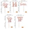 Rsstarxi 30 Pack 14th Birthday Cupcake Toppers Rose Gold Glitter Hello 14 Cupcake Picks Fourteen Cheers to 14 Years Old Cake Decorations for 14th Birthday Anniversary Party Supplies view 2