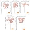 Rsstarxi 30 Pack 18th Birthday Cupcake Toppers Rose Gold Glitter Eighteen Happy Cupcake Picks Sweet 18 Cheers to 18 Cake Decorations for 18th Birthday Anniversary Party Supplies view 2