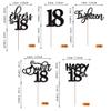 Rsstarxi 30 Pack 18th Birthday Cupcake Toppers Black Glitter Eighteen Happy Cupcake Picks Sweet 18 Cheers to 18 Cake Decorations for 18th Birthday Anniversary Party Supplies view 2