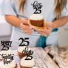 Rsstarxi 30 Pack 25th Birthday Cupcake Toppers Black Glitter Twenty Five Legal Cupcake Picks Cheers to 25 Years Old Cake Decorations for 25th Birthday Anniversary Party Supplies view 4