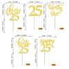 Rsstarxi 30 Pack 25th Birthday Cupcake Toppers Gold Glitter Twenty Five Legal Picks - Cheers to 25 Years Old Cake Decorations for Birthday Anniversary Party Supplies view 2
