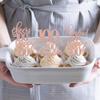 Rsstarxi 30 Pack Happy 100th Birthday Cupcake Toppers Rose Gold Glitter One Hundred Cheers to 100 Years Old Cupcake Picks for 100th Birthday Anniversary Party Cake Decorations view 3
