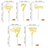 Rsstarxi 30 Pack 7th Birthday Cupcake Toppers Gold Glitter Seven Happy 7 Cupcake Picks Cheers to 7 Years Old Cake Decorations for 7th Birthday Party Supplies view 2
