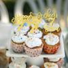 Rsstarxi 30 Pack 7th Birthday Cupcake Toppers Gold Glitter Seven Happy 7 Cupcake Picks Cheers to 7 Years Old Cake Decorations for 7th Birthday Party Supplies view 4