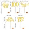 Rsstarxi 30 Pack Happy 100th Birthday Cupcake Toppers Gold Glitter One Hundred Cheers to 100 Years Old Cupcake Picks for 100th Birthday Anniversary Party Cake Decorations view 2