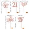 Rsstarxi 30 Pack 21st Birthday Cupcake Toppers Rose Gold Glitter Twenty One Legal Cupcake Picks Cheers to 21 Years Old Cake Decorations for 21st Birthday Anniversary Party Supplies view 2