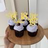 Rsstarxi 30 Pack 18th Birthday Cupcake Toppers Gold Glitter Eighteen Happy Sweet 18 Cheers to 18 Cake Decorations for 18th Birthday Anniversary Party Supplies view 4