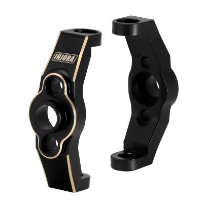 INJORA Black Brass Caster Blocks C-Hubs 4g Front Counterweight for 1/18 RC Crawler TRX4M Upgrade Parts,2pcs