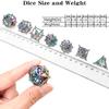 Metal DND Dice Set with Box 7pcs Hollow D&D Dice,Copper Polyhedral Dungeons and Dragons Dice Set Steampunk Polyhedral Dice Games Set for RPG,MTG,Pathfinder,D and D Dice Set (Dragon Dazzle Colour) view 3