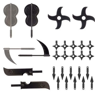 ALiquid Custom Minifigures Weapon Set, Custom Weapon Set for Minifigures, Ninja Weapon Set for Minifigures - 28 Pcs