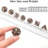 Metal DND Dice Set with Box 7pcs Hollow D&D Dice,Copper Polyhedral Dungeons and Dragons Dice Set Steampunk Polyhedral Dice Games Set for RPG,MTG,Pathfinder,D and D Dice Set (Dragon red Copper) view 3