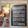 2 Pack Baseball Card Display Case, 36 Graded Card Display Frame Lockable, Trading Card Display with UV Protection Sports Card Display Case for Baseball Cards, Football Cards, Sports Cards view 2