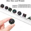 Metal DND Dice Set with Box 7pcs Hollow D&D Dice,Copper Polyhedral Dungeons and Dragons Dice Set Steampunk Polyhedral Dice Games Set for RPG,MTG,Pathfinder,D and D Dice Set (Black Dazzle) view 3
