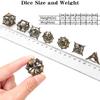Metal DND Dice Set with Box 7pcs Hollow D&D Dice,Copper Polyhedral Dungeons and Dragons Dice Set Steampunk Polyhedral Dice Games Set for RPG,MTG,Pathfinder,D and D Dice Set (Dragon Black Gold) view 3