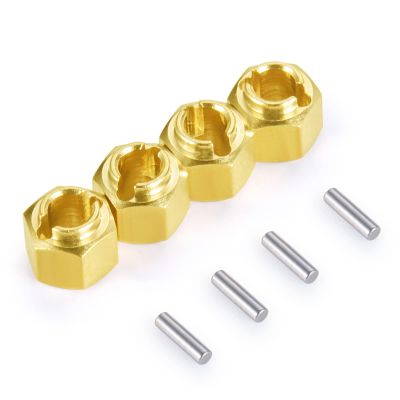 AXSPEED RC 5mm Brass Wheel Hub Extenders Heavy Duty Hex Adaptor for 1:18 TRX4-M TRX4M Crawler Car