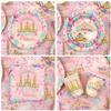 Princess Birthday Party Supplies, Includes Banner, Plates, Tulle, Napkins, Cake Toppers, Crowns, Wands, Balloons, Tablecloths, for Girls Princess's Themed Baby Shower Decorations, Serve 20 (Style A) view 4