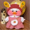 LALAFANFAN Duck Plush Clothes 4 Packs, Kawaii Duck Stuffed Animal Plush Clothes / 13 Accessories (red) view 3