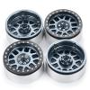 CNC Aluminum 2.6inches Beadlocks Wheel Rims Hubs for Black Mamba 1/10 Axial RBX10 RC Monster Truck (Titanium Black) view 1