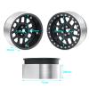 CNC Aluminum 2.6inches Beadlocks Wheel Rims Hubs for Black Mamba 1/10 Axial RBX10 RC Monster Truck (Matte Black) view 2