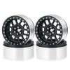 CNC Aluminum 2.6inches Beadlocks Wheel Rims Hubs for Black Mamba 1/10 Axial RBX10 RC Monster Truck (Matte Black) view 3