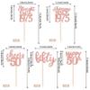 30 Pack 50th Birthday Cupcake Toppers Glitter Straight Outta 1975 Happy 50th Fifty Awesome Since 1975 Cupcake Picks 50 Fabulous Cake Decorations for Birthday Wedding Anniversary Party Rose Gold view 2
